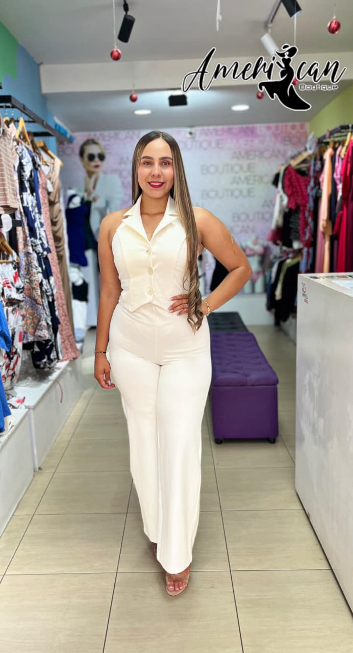 ENTERIZO BLANCO CUELLO HALTER